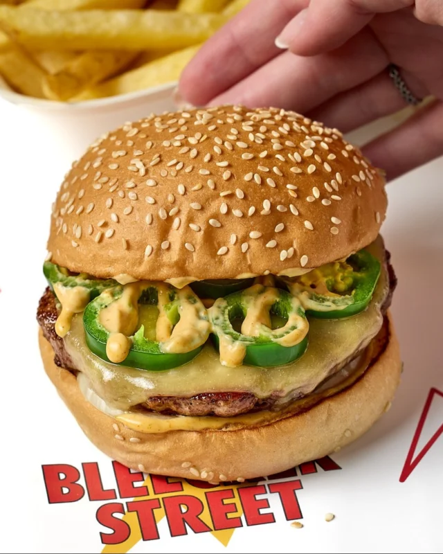 The Jalapeño Monster ⚡️ Available one day only.

21.08.25 #NationalBurgerDay

Bleecker beef patty, melted Swiss cheese, onions, Jalapeños and extra House Sauce. 

Taking inspiration from @easystreetburgers, this is a special you don't want to miss! 🍔

We'll also have 20% off all menu burgers if you don't fancy the special.

One week to go. Who's excited?